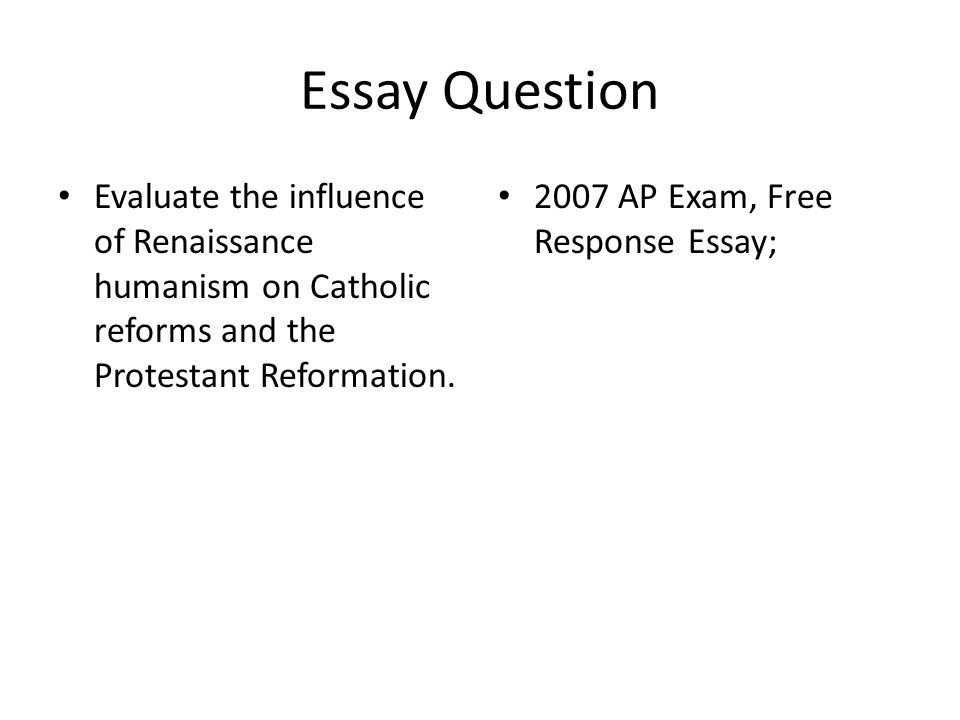 The renaissance essay job
